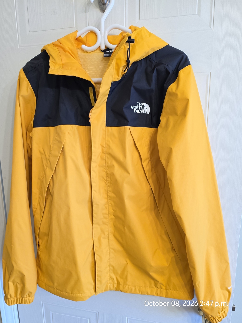 The North Face Men’s Yellow and Black Waterproof Jacket